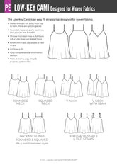 Low-Key Cami | Woven Strappy Top PDF Sewing Pattern